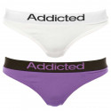 2PACK naiste stringid  valge lilla Addicted