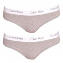 2PACK naiste stringid Calvin Klein hall (QD3583E-020)