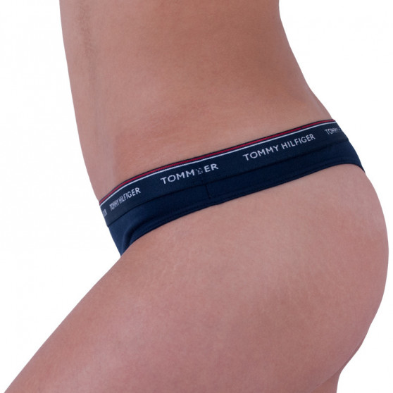 3PACK naiste stringid Tommy Hilfiger tumesinine (UW0UW00048 416)