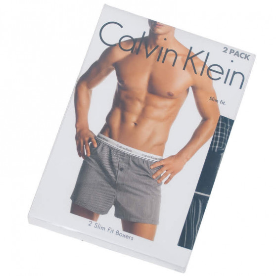 2PACK meeste bokserid Calvin Klein slim fit mitmevärviline (NB1544A-KGW)