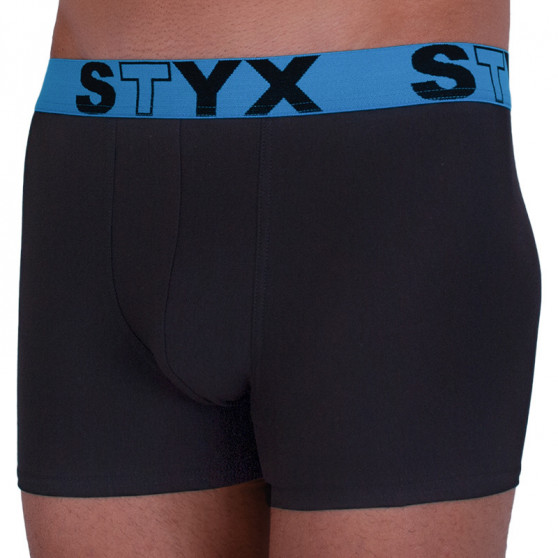 Meeste bokserid Styx sportlik elastne must (G966)