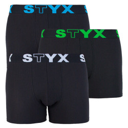 3PACK meeste bokserid Styx long sport elastic black (U9606162)