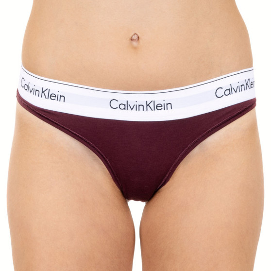 Naiste stringid Calvin Klein burgundiapunased (F3786E-MDO)