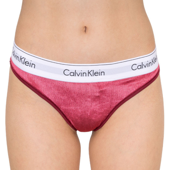 Naiste stringid Calvin Klein burgundiapunased (QF5512E-2XV)