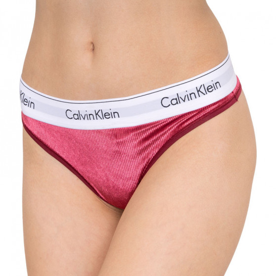 Naiste stringid Calvin Klein burgundiapunased (QF5512E-2XV)