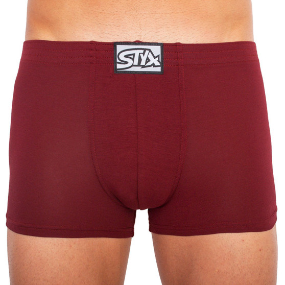 Meeste bokserid Styx classic rubber burgundiapunased (Q1060)