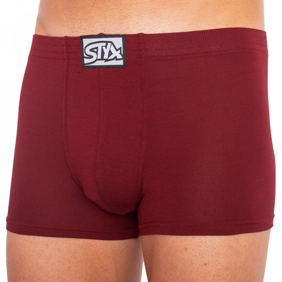 Meeste bokserid Styx classic rubber burgundiapunased (Q1060)