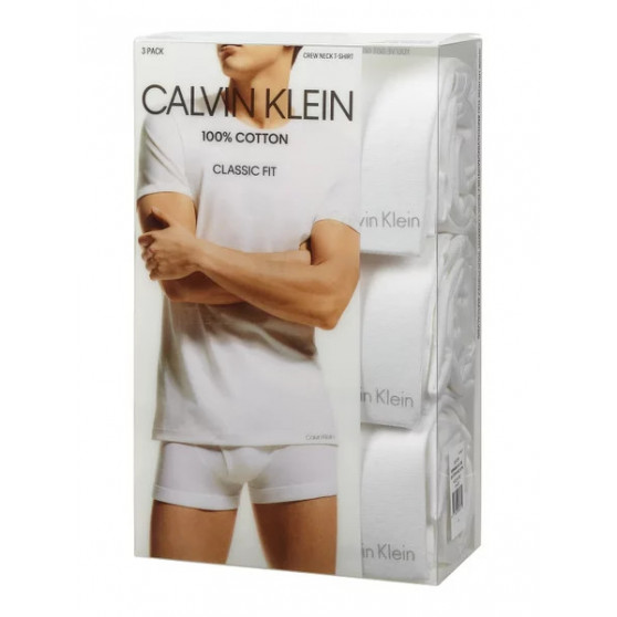 3PACK meeste t-särk Calvin Klein valge (NB4011E-100)