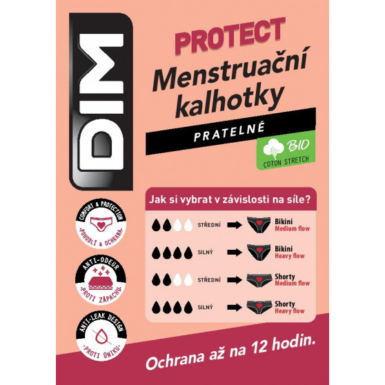 Naiste aluspüksid DIM menstruatsioonimustad (D0AYB-0HZ)