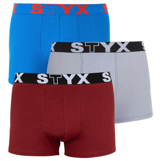 3PACK meeste bokserid Styx sports elastic oversized multicolour (R9676067)