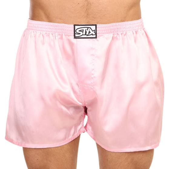 Meeste bokserid Styx classic rubber satin pink (C1160)