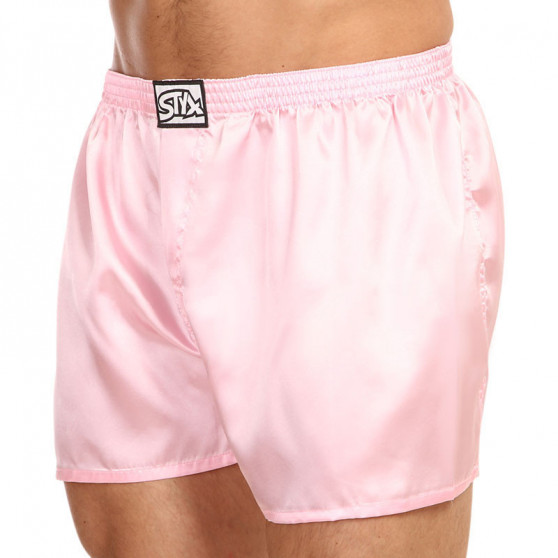 Meeste bokserid Styx classic rubber satin pink (C1160)