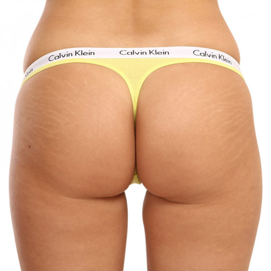 3PACK naiste stringid Calvin Klein ülevärvilised mitmevärvilised (QD3800E-13X)