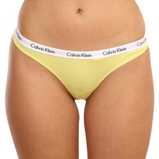 3PACK naiste stringid Calvin Klein ülevärvilised mitmevärvilised (QD3800E-13X)