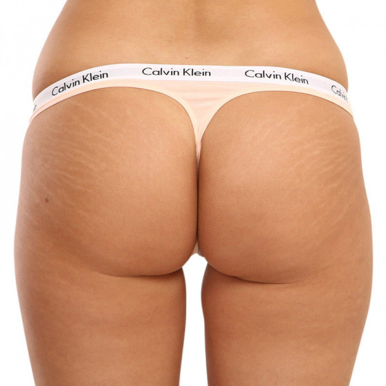 3PACK naiste stringid Calvin Klein ülevärvilised mitmevärvilised (QD3800E-13X)