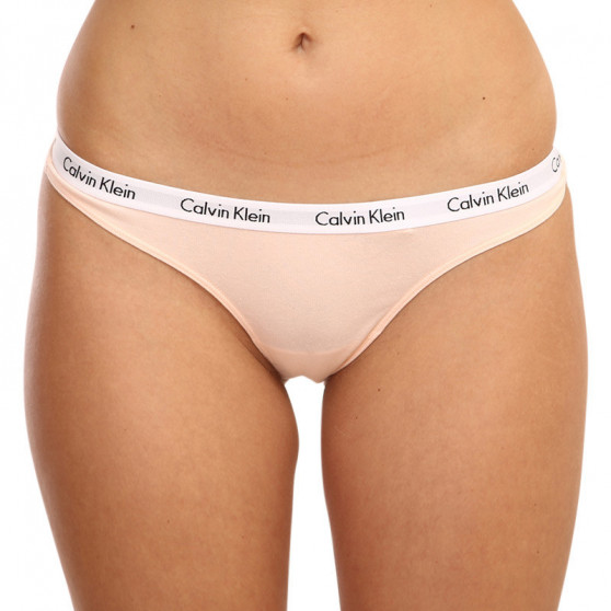 3PACK naiste stringid Calvin Klein ülevärvilised mitmevärvilised (QD3800E-13X)