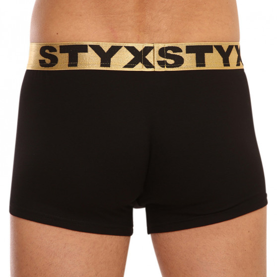 Meeste bokserid Styx / KTV sports elastic must - kuldne elastne elastne (GTZL960)