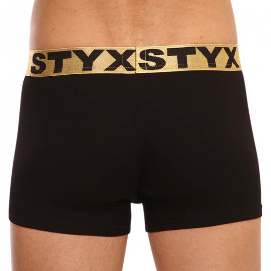 Meeste bokserid Styx / KTV sports elastic must - kuldne elastne elastne (GTZK960)