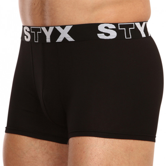 3PACK meeste bokserid Styx sport elastne must (G9606060)