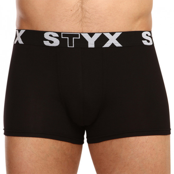 3PACK meeste bokserid Styx sport elastne must (G9606060)