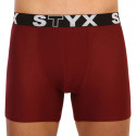 Meeste bokserid Styx long sport elastic burgundia värviline (U1060)