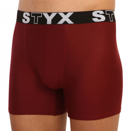 Meeste bokserid Styx long sport elastic burgundia värviline (U1060)