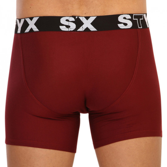 Meeste bokserid Styx long sport elastic burgundia värviline (U1060)