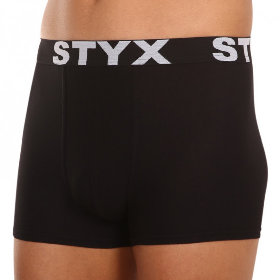 Meeste bokserid Styx sportlik elastne must (G960)