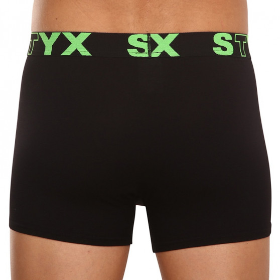 Meeste bokserid Styx sportlik elastne must (G962)