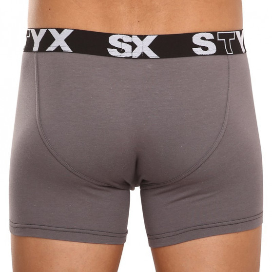 Meeste bokserid Styx long sport elastic dark grey tumehall (U1063)