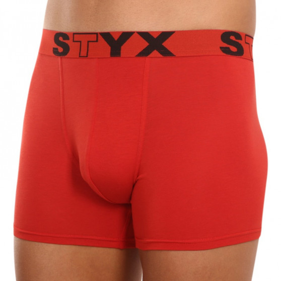 Meeste bokserid Styx long sport elastic red (U1064)