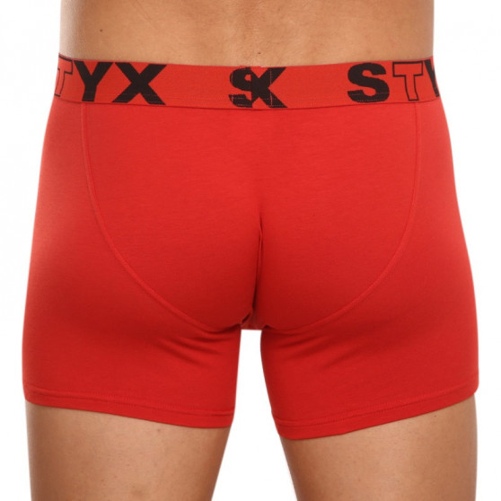 Meeste bokserid Styx long sport elastic red (U1064)