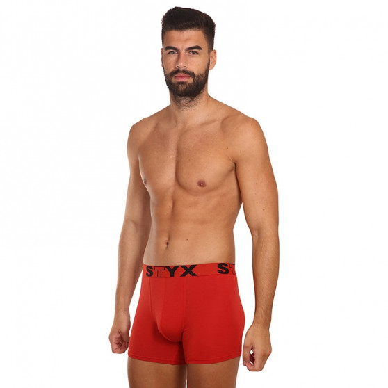 Meeste bokserid Styx long sport elastic red (U1064)