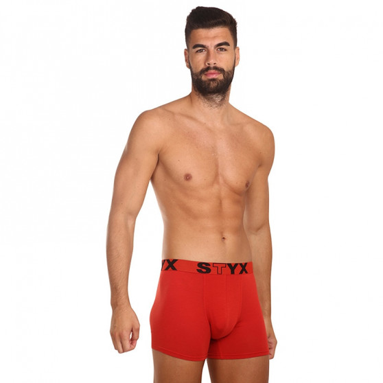 Meeste bokserid Styx long sport elastic red (U1064)