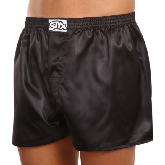 Meeste bokserid Styx classic elastic satin black (C960)