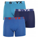 3PACK meeste bokserid Styx long sport elastic sinine (U9676869)