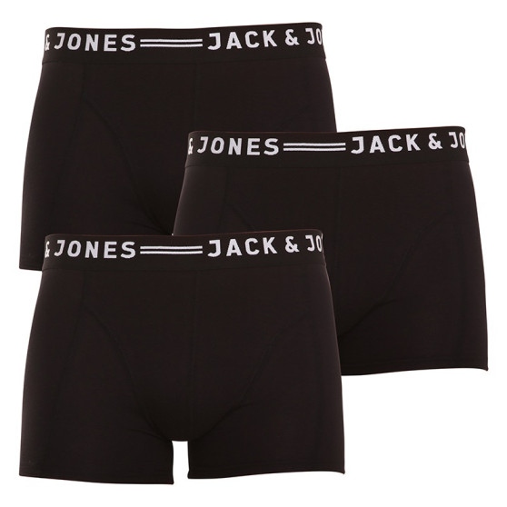 3PACK meeste bokserid Jack and Jones mustad (12081832 - black/black)