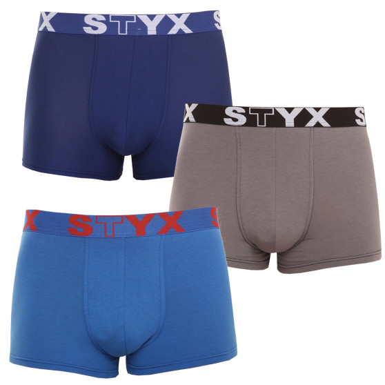 3PACK meeste bokserid Styx sport elastne mitmevärviline (G9676863)