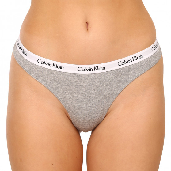 3PACK naiste stringid Calvin Klein ülevärvilised mitmevärvilised (QD3800E-658)