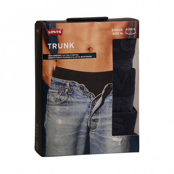 3PACK meeste bokserid Levis sinine (905042001 008)