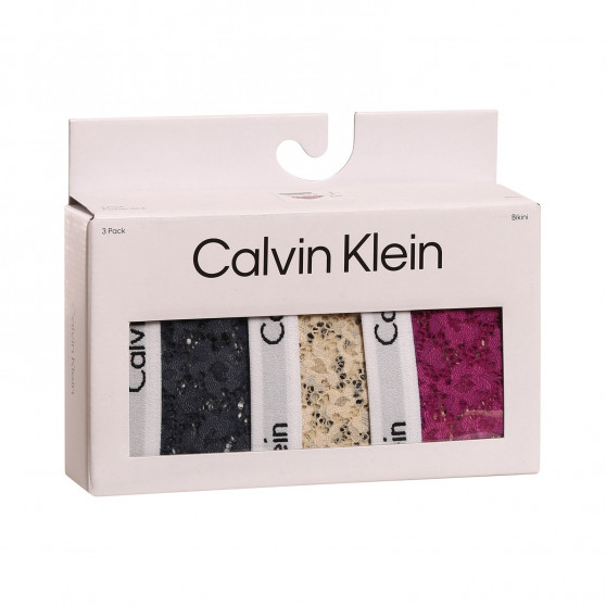 3PACK naiste aluspüksid Calvin Klein ülisuured mitmevärvilised aluspüksid (QD3975E-6Q2)