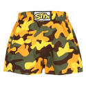 Laste bokserid Styx art classic rubber camouflage kollane (J1559)