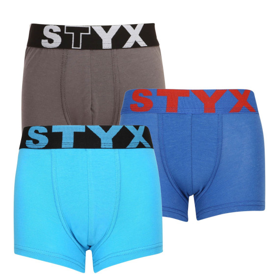 3PACK laste bokserid Styx sports elastic multi-coloured (3GJ96739)