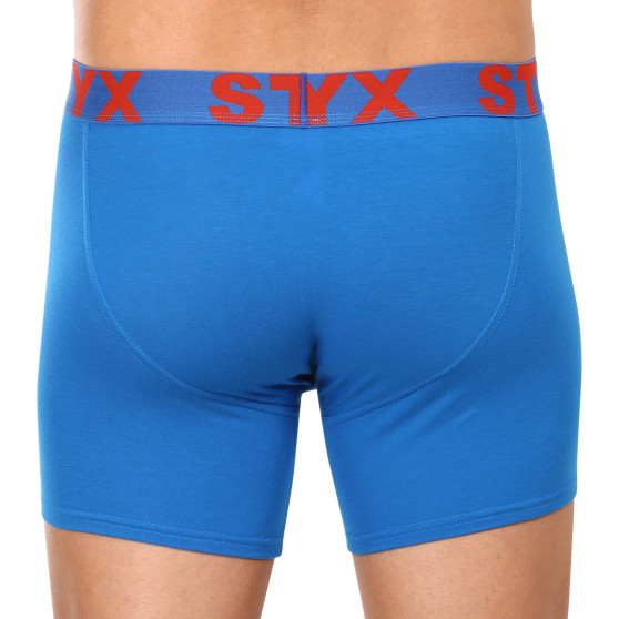 Meeste bokserid Styx long sport elastic blue (U1167)