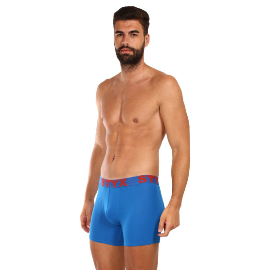 Meeste bokserid Styx long sport elastic blue (U1167)