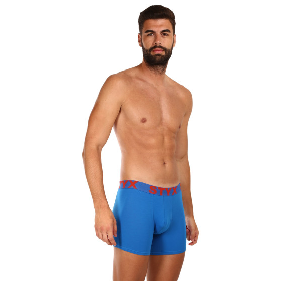 Meeste bokserid Styx long sport elastic blue (U1167)