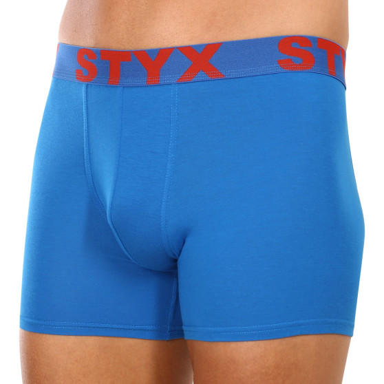 3PACK meeste bokserid Styx pikad sportlikud elastsed mitmevärvilised püksid (3U96897)