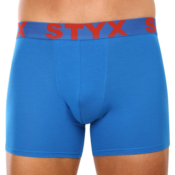 3PACK meeste bokserid Styx pikad sportlikud elastsed mitmevärvilised püksid (3U96897)