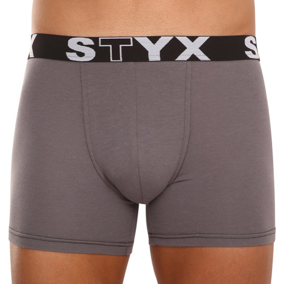 3PACK meeste bokserid Styx pikad sportlikud elastsed mitmevärvilised püksid (3U10137)