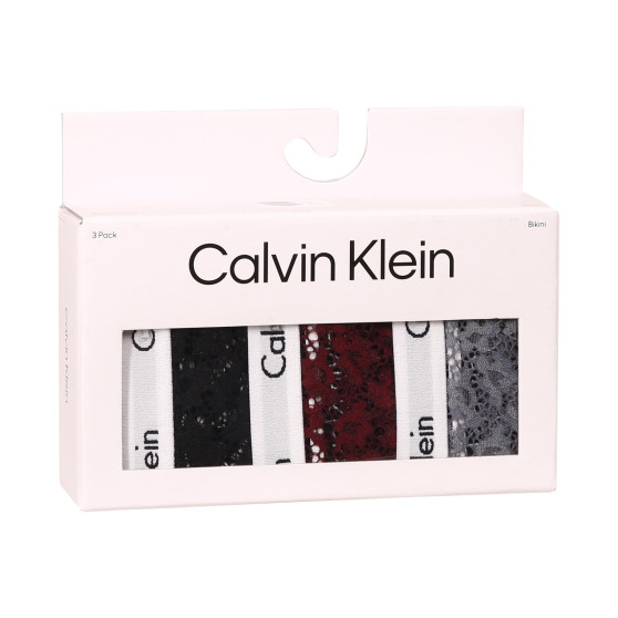 3PACK naiste aluspüksid Calvin Klein ülisuured mitmevärvilised aluspüksid (QD3975E-BP7)